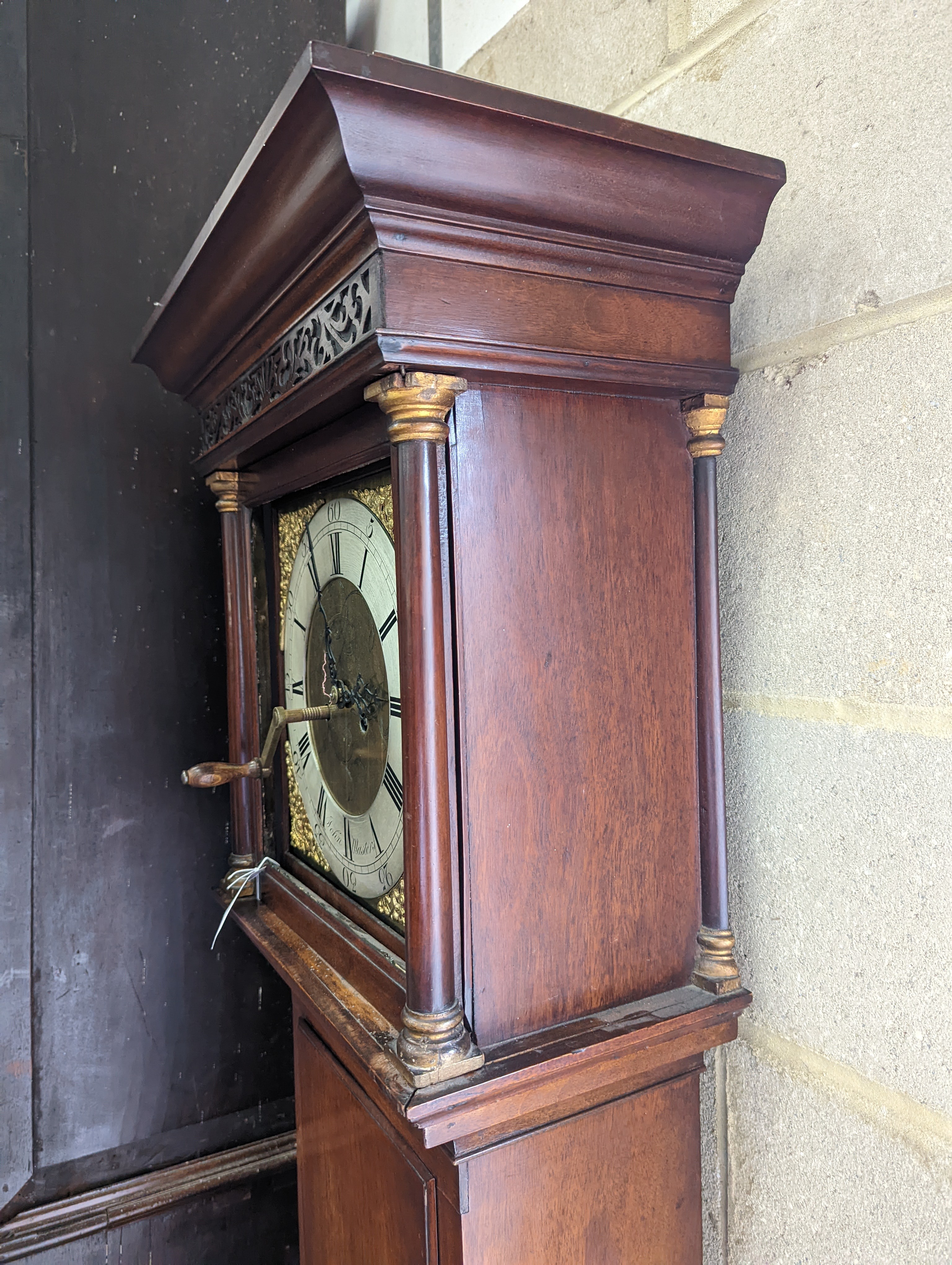 A George III mahogany 8 day longcase clock, marked John Masters, height 196cm